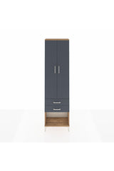 Arges Dolap 2 Raflı 2 Çekmeceli Tek Askılı 60x30x221