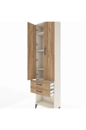 Arges Dolap 4 Raflı 2 Çekmeceli 2 Kapaklı 60x30x221 Aytaşı-Çam