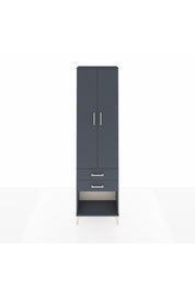 Arges Dolap 4 Raflı 2 Çekmeceli 2 Kapaklı 60x30x221 Antrasit-Antrasit