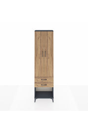 Arges Dolap 4 Raflı 2 Çekmeceli 2 Kapaklı 60x30x221 Antrasit-Çam