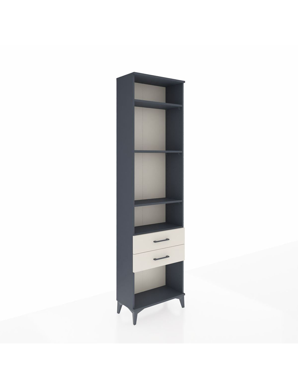 Arges Dolap 4 Raflı 2 Çekmeceli 60x30x221 Antrasit-Aytaşı