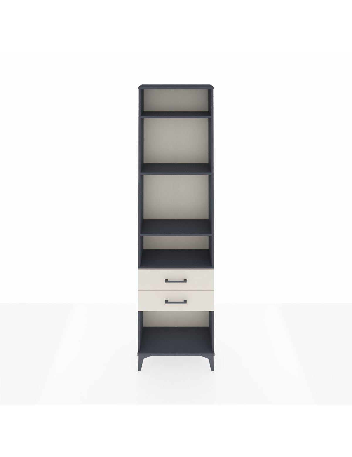 Arges Dolap 4 Raflı 2 Çekmeceli 60x30x221 Antrasit-Aytaşı