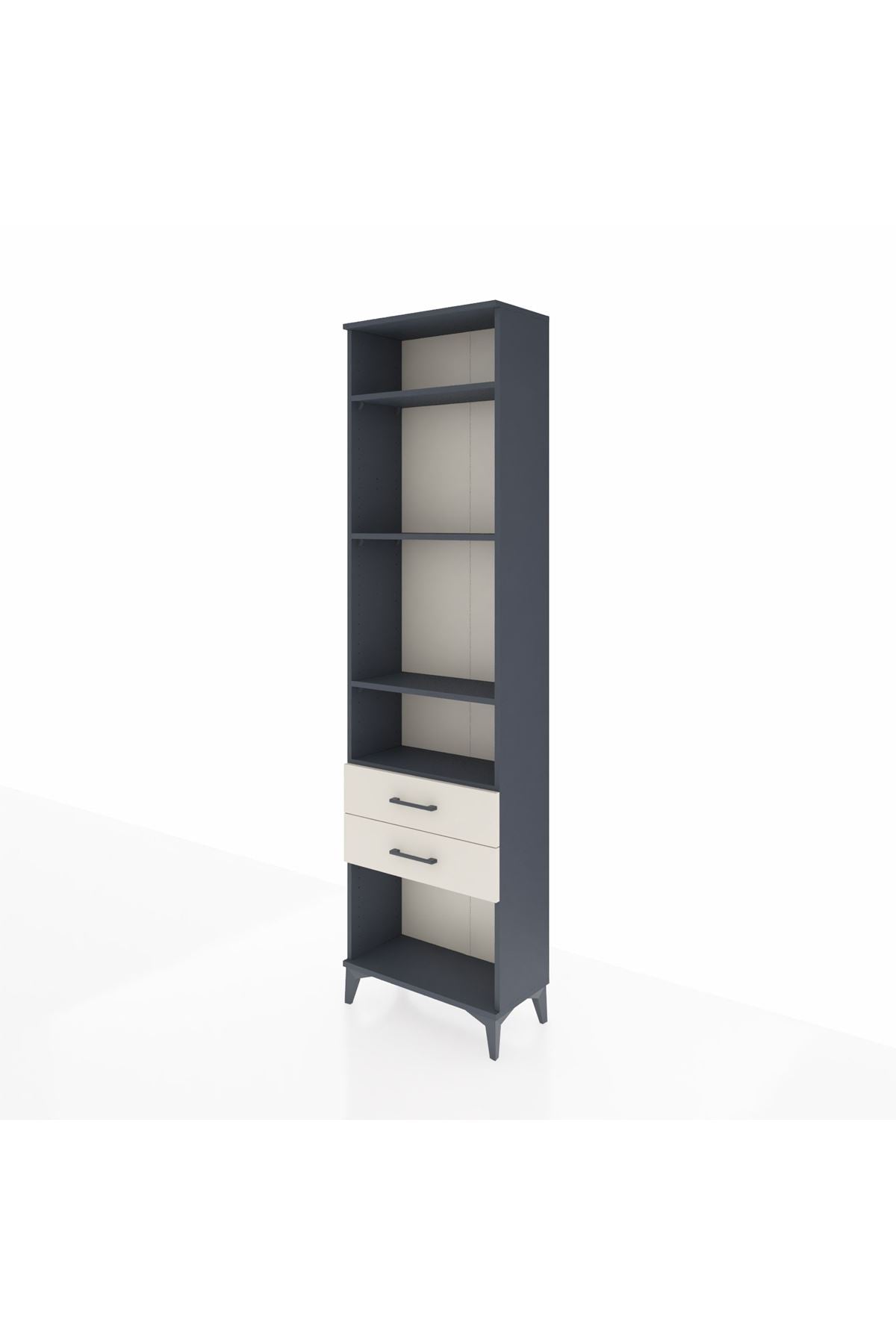 Arges Dolap 4 Raflı 2 Çekmeceli 60x30x221 Antrasit-Aytaşı