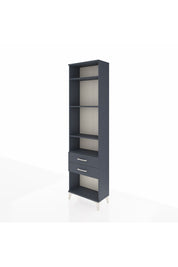 Arges Dolap 4 Raflı 2 Çekmeceli 60x30x221 Antrasit-Antrasit