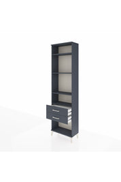 Arges Dolap 4 Raflı 2 Çekmeceli 60x30x221 Antrasit-Antrasit