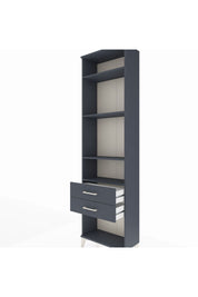 Arges Dolap 4 Raflı 2 Çekmeceli 60x30x221 Antrasit-Antrasit