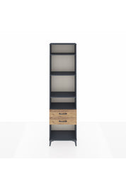 Arges Dolap 4 Raflı 2 Çekmeceli 60x30x221 Antrasit-Çam