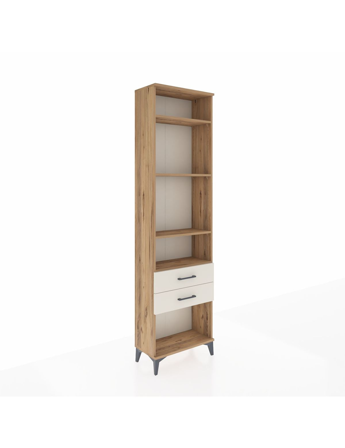 Arges Dolap 4 Raflı 2 Çekmeceli 60x30x221 Çam-Aytaşı