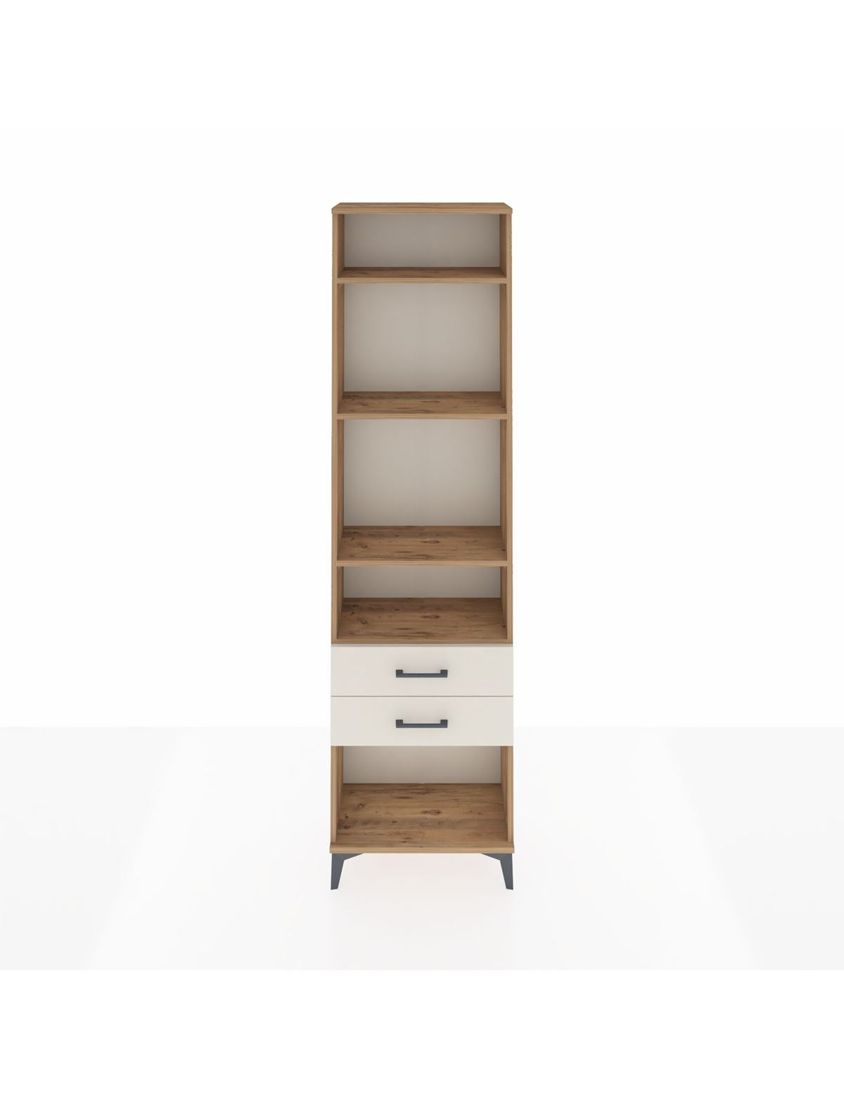 Arges Dolap 4 Raflı 2 Çekmeceli 60x30x221 Çam-Aytaşı