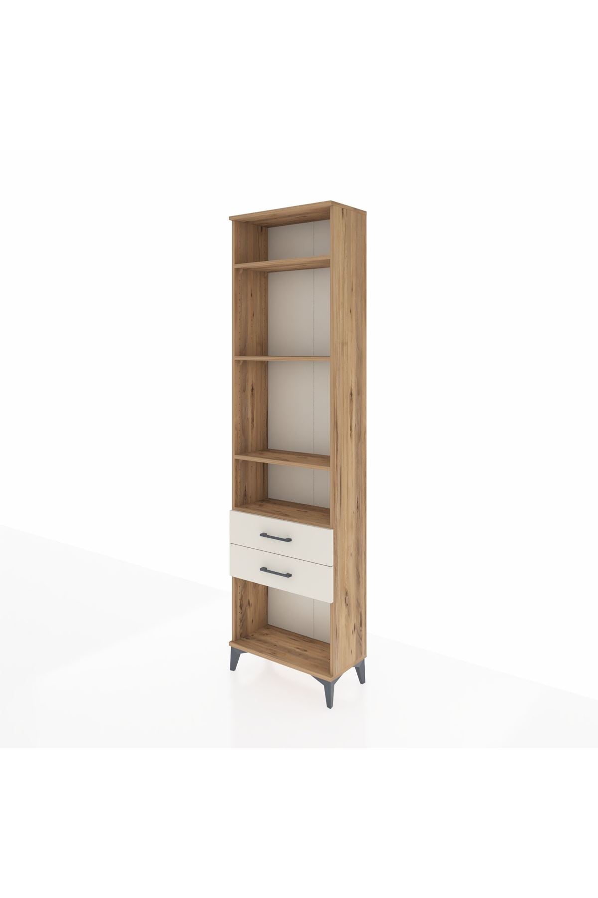 Arges Dolap 4 Raflı 2 Çekmeceli 60x30x221 Çam-Aytaşı