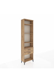 Arges Dolap 4 Raflı 2 Çekmeceli 60x30x221 Çam-Çam