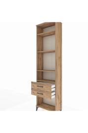 Arges Dolap 4 Raflı 2 Çekmeceli 60x30x221 Çam-Çam