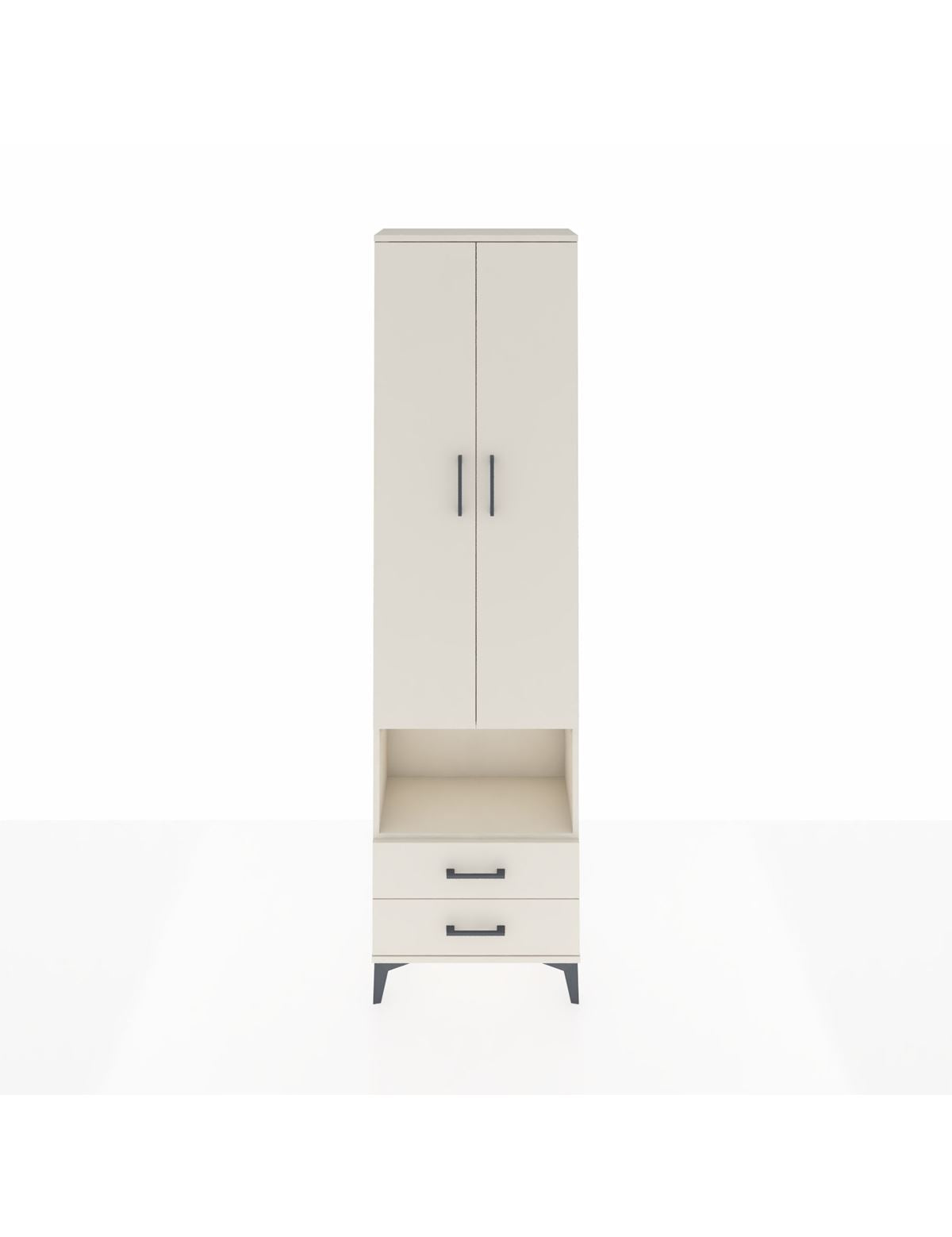 Arges Dolap 3 Raflı 2 Çekmeceli Tek Askılı 60x30x221 Aytaşı-Aytaşı