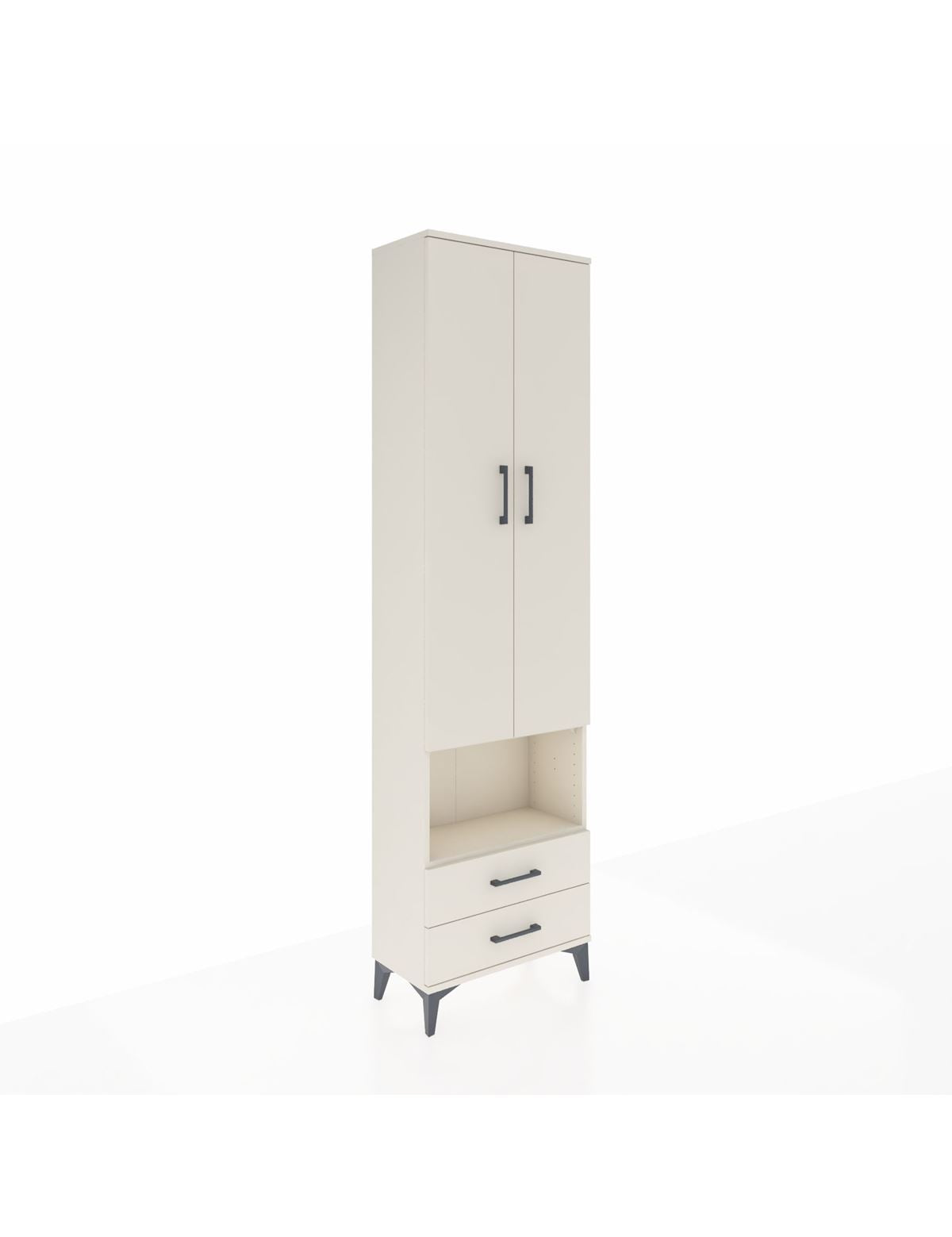 Arges Dolap 3 Raflı 2 Çekmeceli Tek Askılı 60x30x221 Aytaşı-Aytaşı