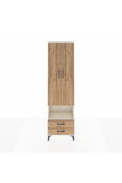 Arges Dolap 3 Raflı 2 Çekmeceli Tek Askılı 60x30x221 Aytaşı-Çam