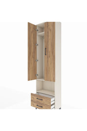 Arges Dolap 3 Raflı 2 Çekmeceli Tek Askılı 60x30x221 Aytaşı-Çam