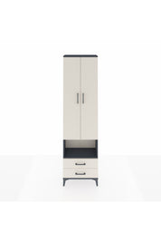 Arges Dolap 3 Raflı 2 Çekmeceli Tek Askılı 60x30x221 Antrasit-Aytaşı