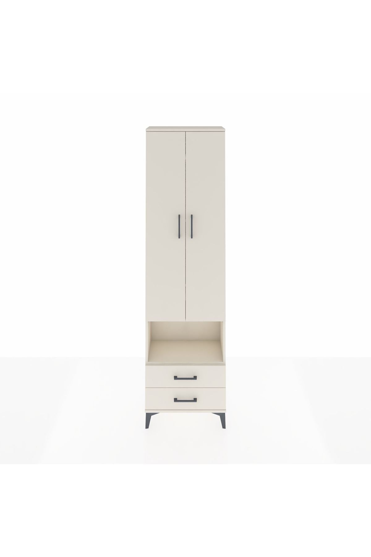 Arges Dolap 5 Raflı 2 Çekmeceli 2 Kapaklı 60x30x221 Aytaşı-Aytaşı