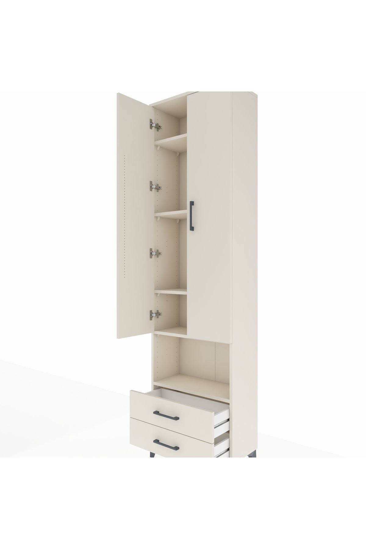 Arges Dolap 5 Raflı 2 Çekmeceli 2 Kapaklı 60x30x221 Aytaşı-Aytaşı