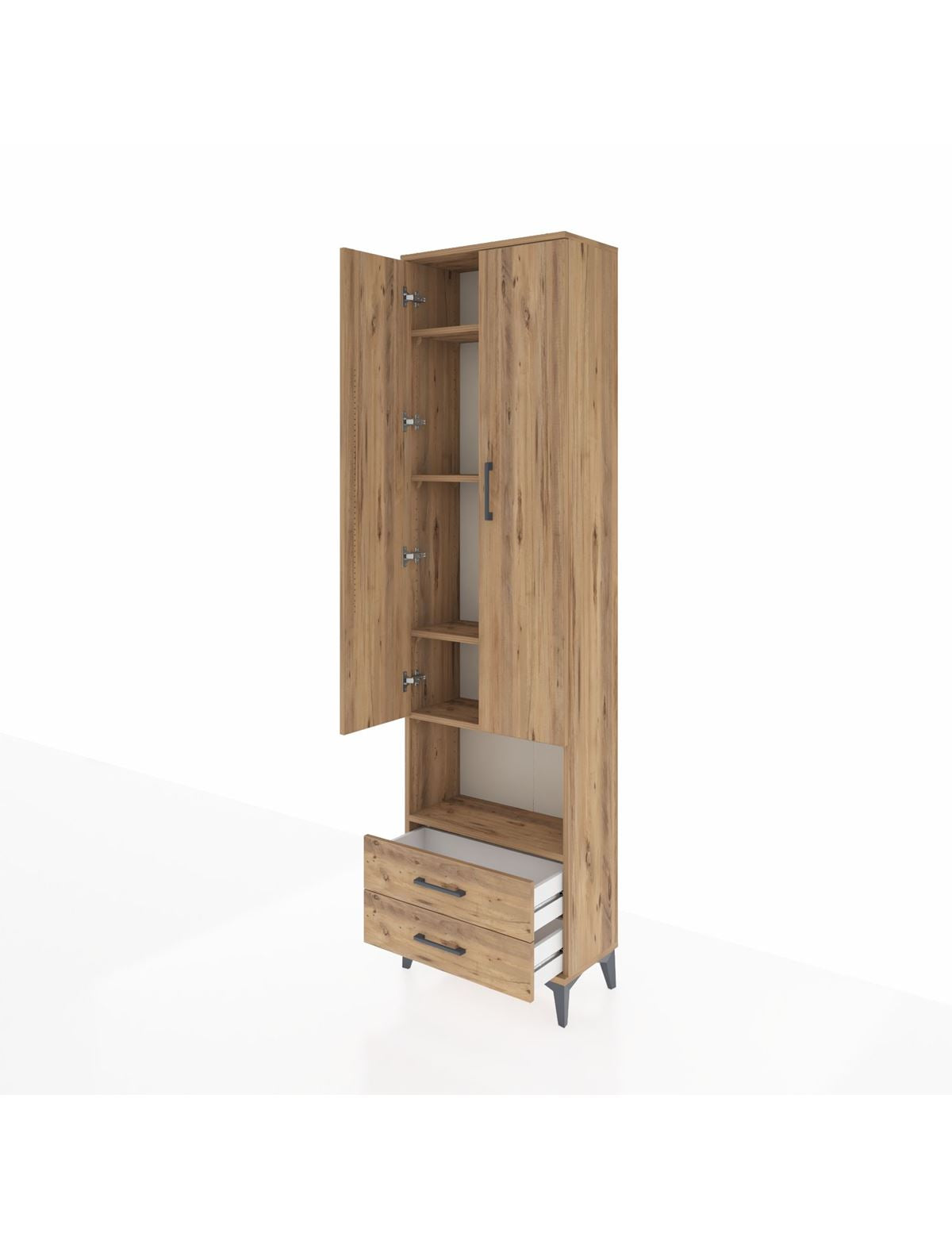 Arges Dolap 5 Raflı 2 Çekmeceli 2 Kapaklı 60x30x221 - S29M044V9A