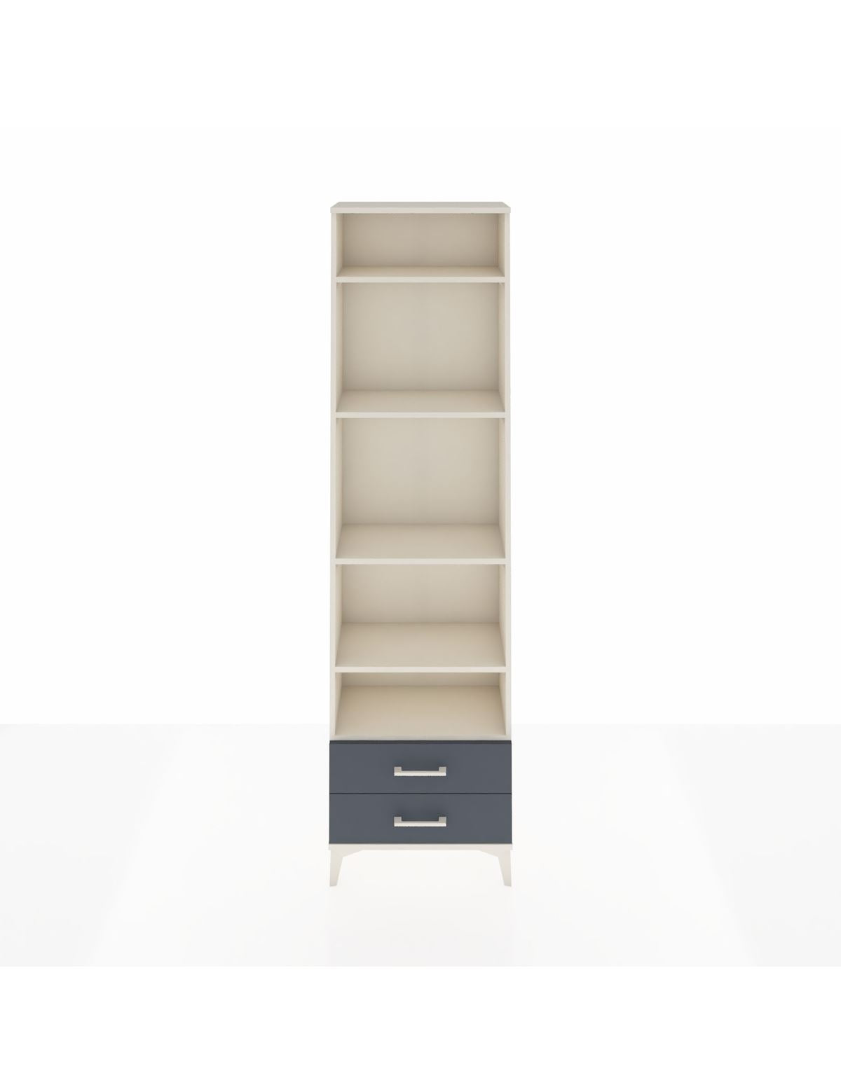 Arges Dolap 5 Raflı 2 Çekmeceli 60x30x221 Aytaşı-Antrasit