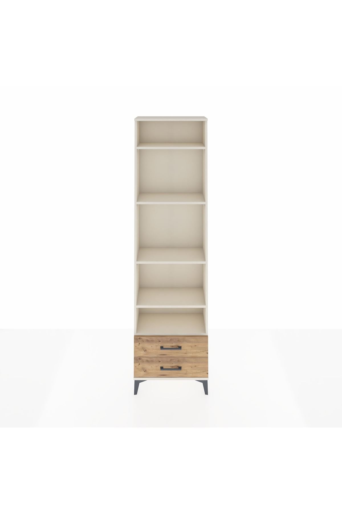 Arges Dolap 5 Raflı 2 Çekmeceli 60x30x221 Aytaşı-Çam