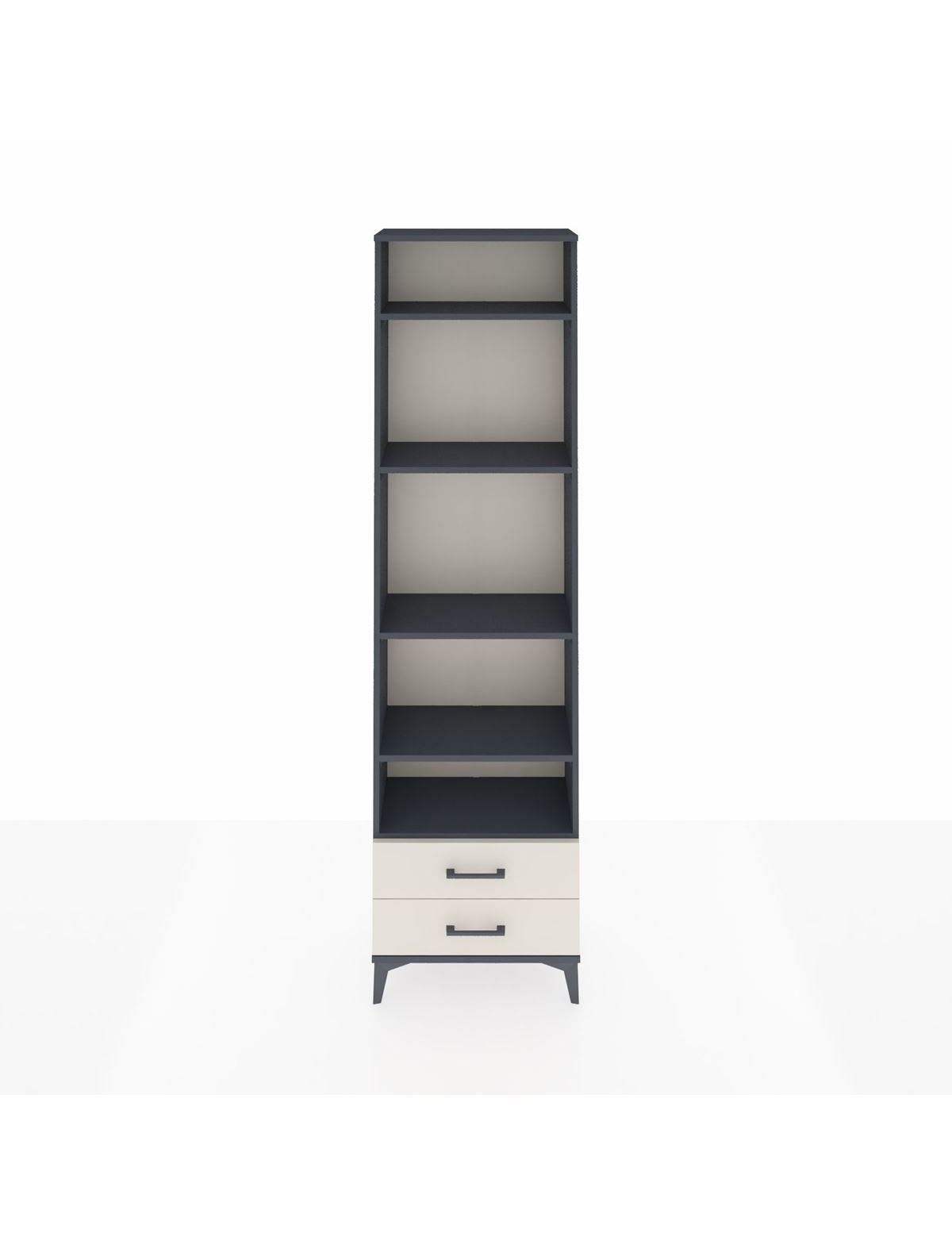 Arges Dolap 5 Raflı 2 Çekmeceli 60x30x221 Antrasit-Aytaşı