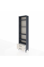 Arges Dolap 5 Raflı 2 Çekmeceli 60x30x221 Antrasit-Aytaşı