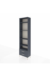 Arges Dolap 5 Raflı 2 Çekmeceli 60x30x221 Antrasit-Antrasit