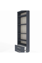 Arges Dolap 5 Raflı 2 Çekmeceli 60x30x221 Antrasit-Antrasit
