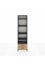 Arges Dolap 5 Raflı 2 Çekmeceli 60x30x221 Antrasit-Çam