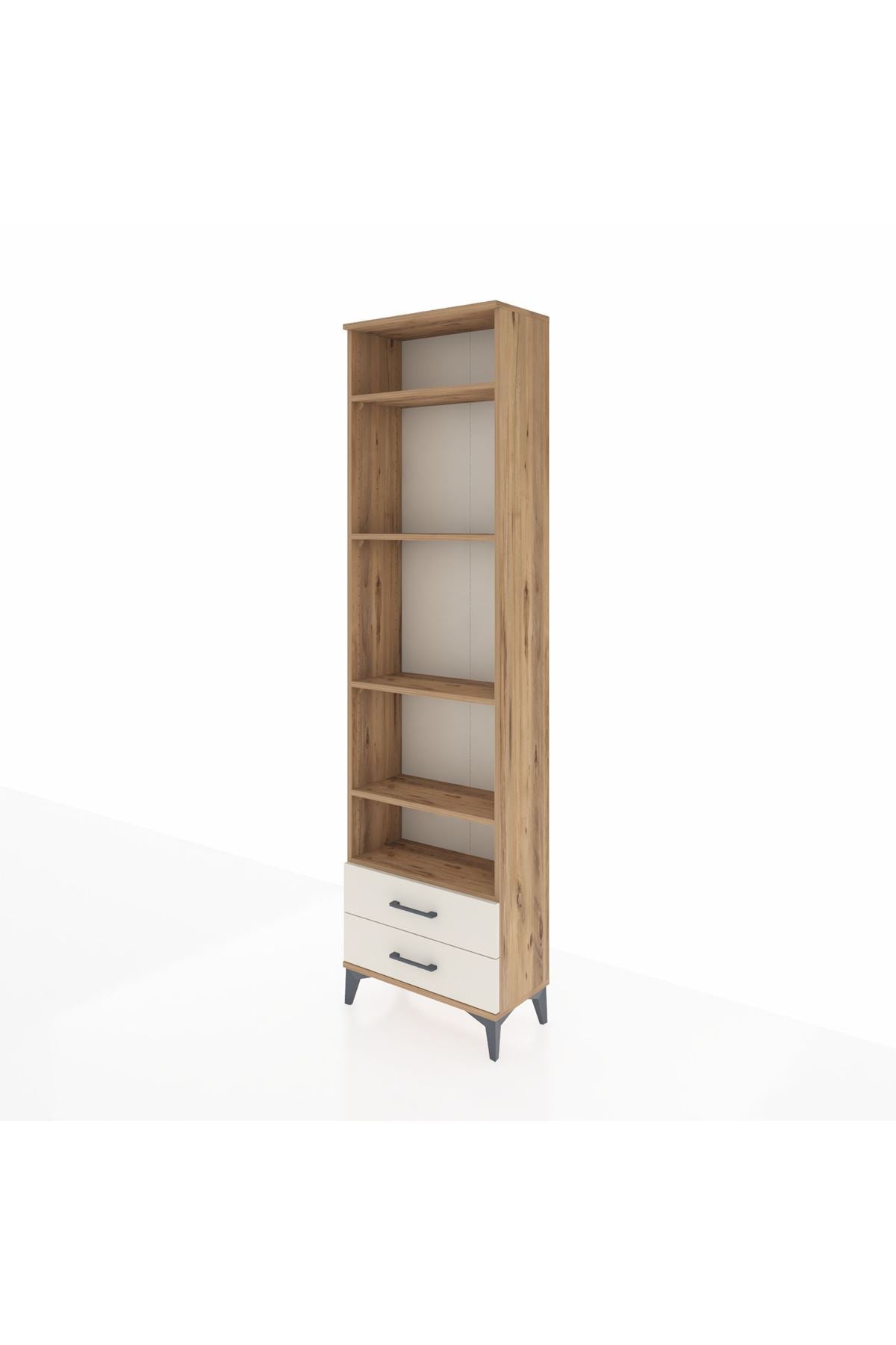 Arges Dolap 5 Raflı 2 Çekmeceli 60x30x221 Çam-Aytaşı