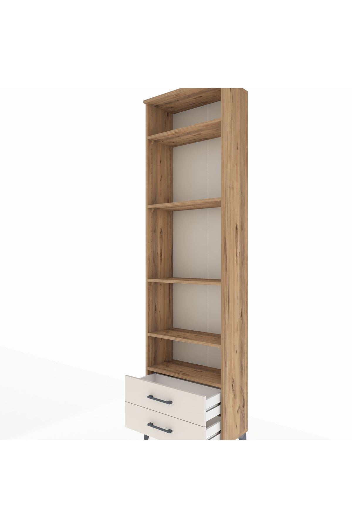 Arges Dolap 5 Raflı 2 Çekmeceli 60x30x221 Çam-Aytaşı