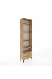 Arges Dolap 5 Raflı 2 Çekmeceli 60x30x221 Çam-Çam