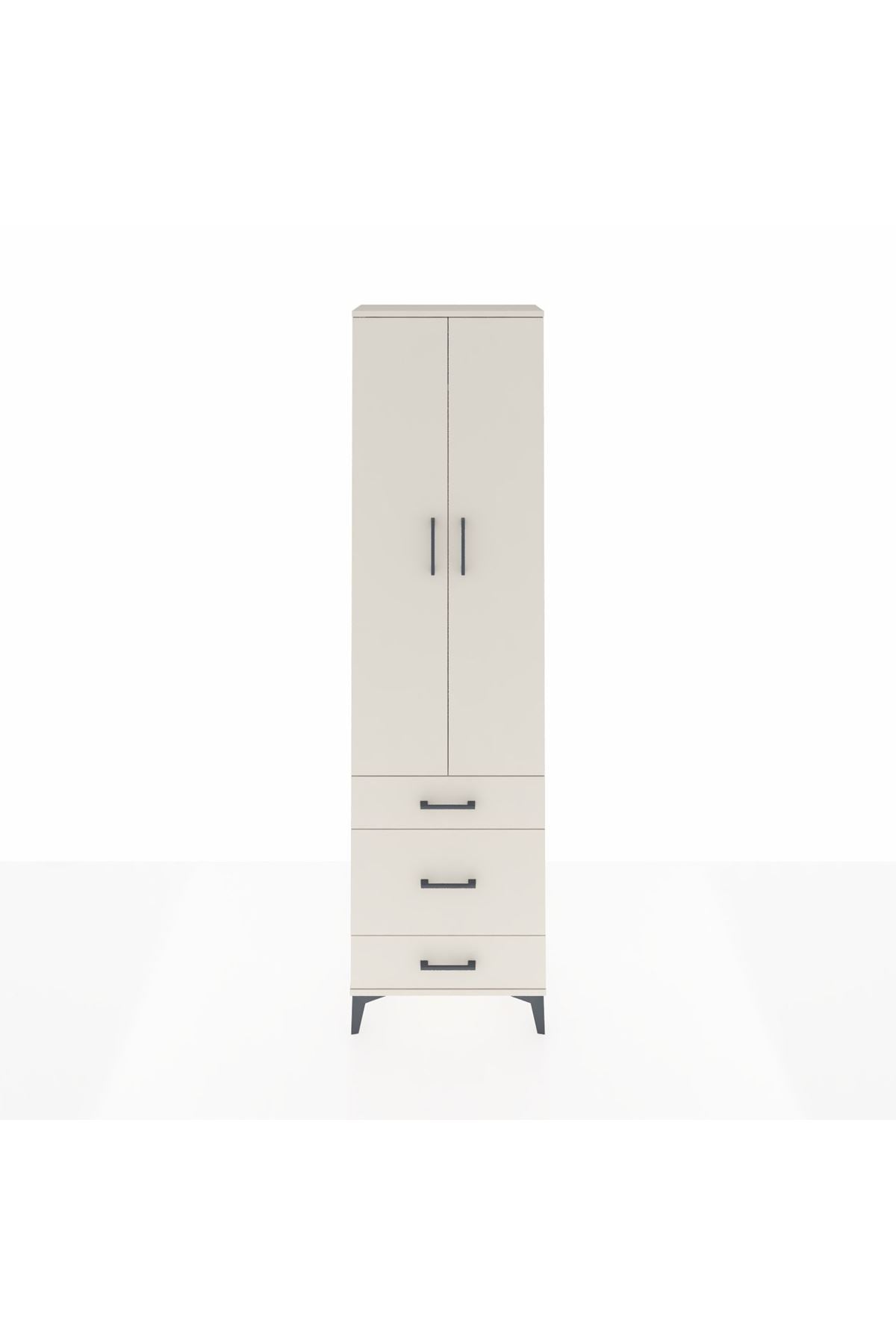 Arges Dolap 2 Raflı 3 Çekmeceli Tek Askılı 60x30x221 Aytaşı-Aytaşı