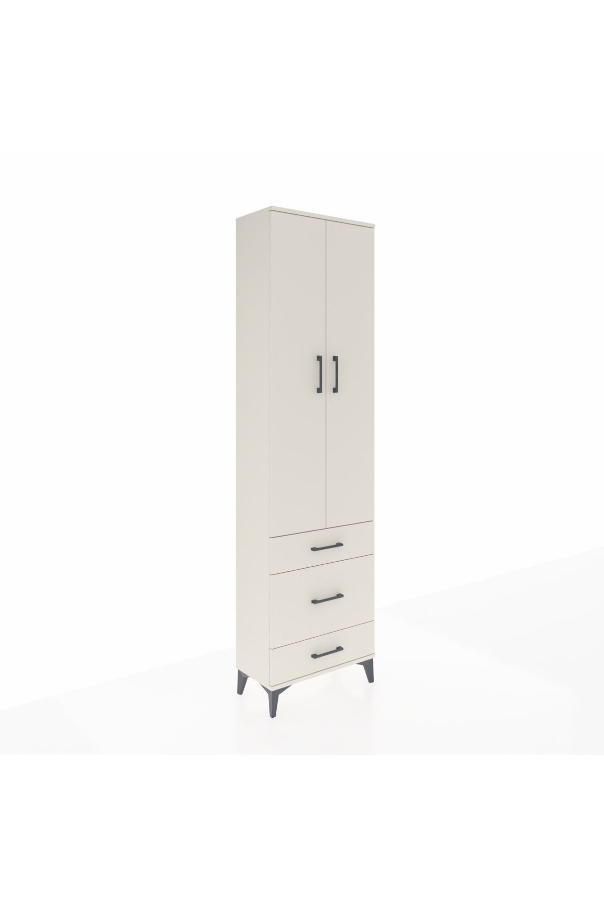 Arges Dolap 2 Raflı 3 Çekmeceli Tek Askılı 60x30x221 Aytaşı-Aytaşı