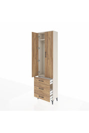 Arges Dolap 2 Raflı 3 Çekmeceli Tek Askılı 60x30x221 Aytaşı-Çam