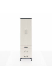 Arges Dolap 2 Raflı 3 Çekmeceli Tek Askılı 60x30x221 Antrasit-Aytaşı