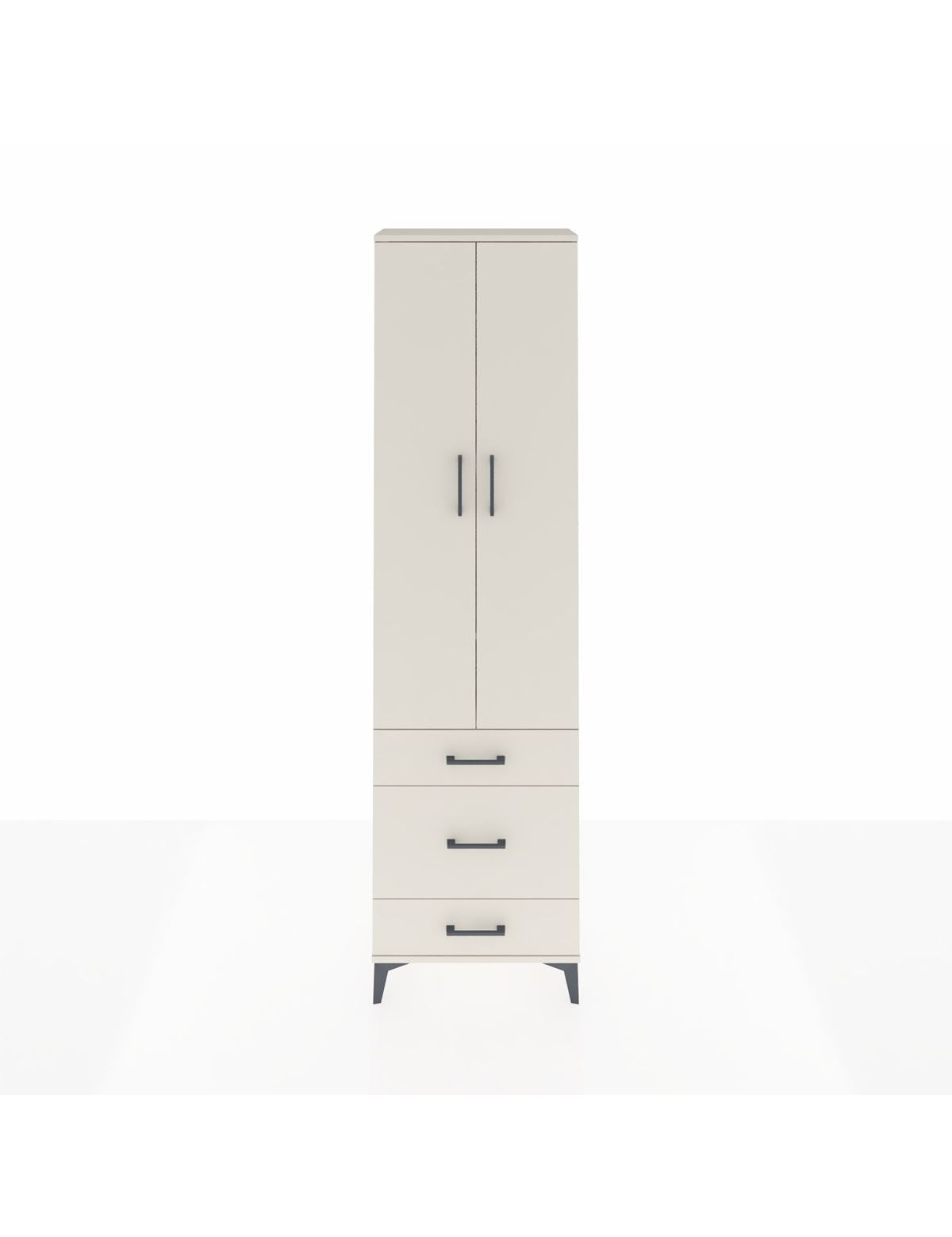 Arges Dolap 4 Raflı 3 Çekmeceli 2 Kapaklı 60x30x221 Aytaşı-Aytaşı