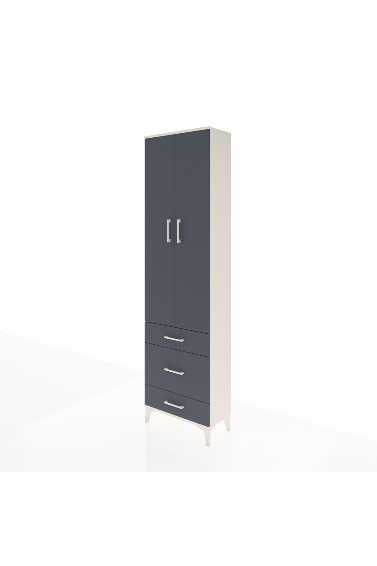 Arges Dolap 4 Raflı 3 Çekmeceli 2 Kapaklı 60x30x221 - S29M047V2A