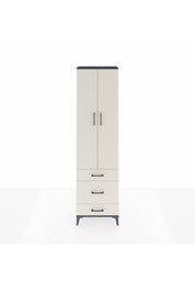 Arges Dolap 4 Raflı 3 Çekmeceli 2 Kapaklı 60x30x221 Antrasit-Aytaşı