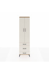 Arges Dolap 4 Raflı 3 Çekmeceli 2 Kapaklı 60x30x221