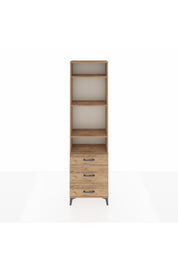 Arges Dolap 4 Raflı 3 Çekmeceli 60x30x221 Çam-Çam