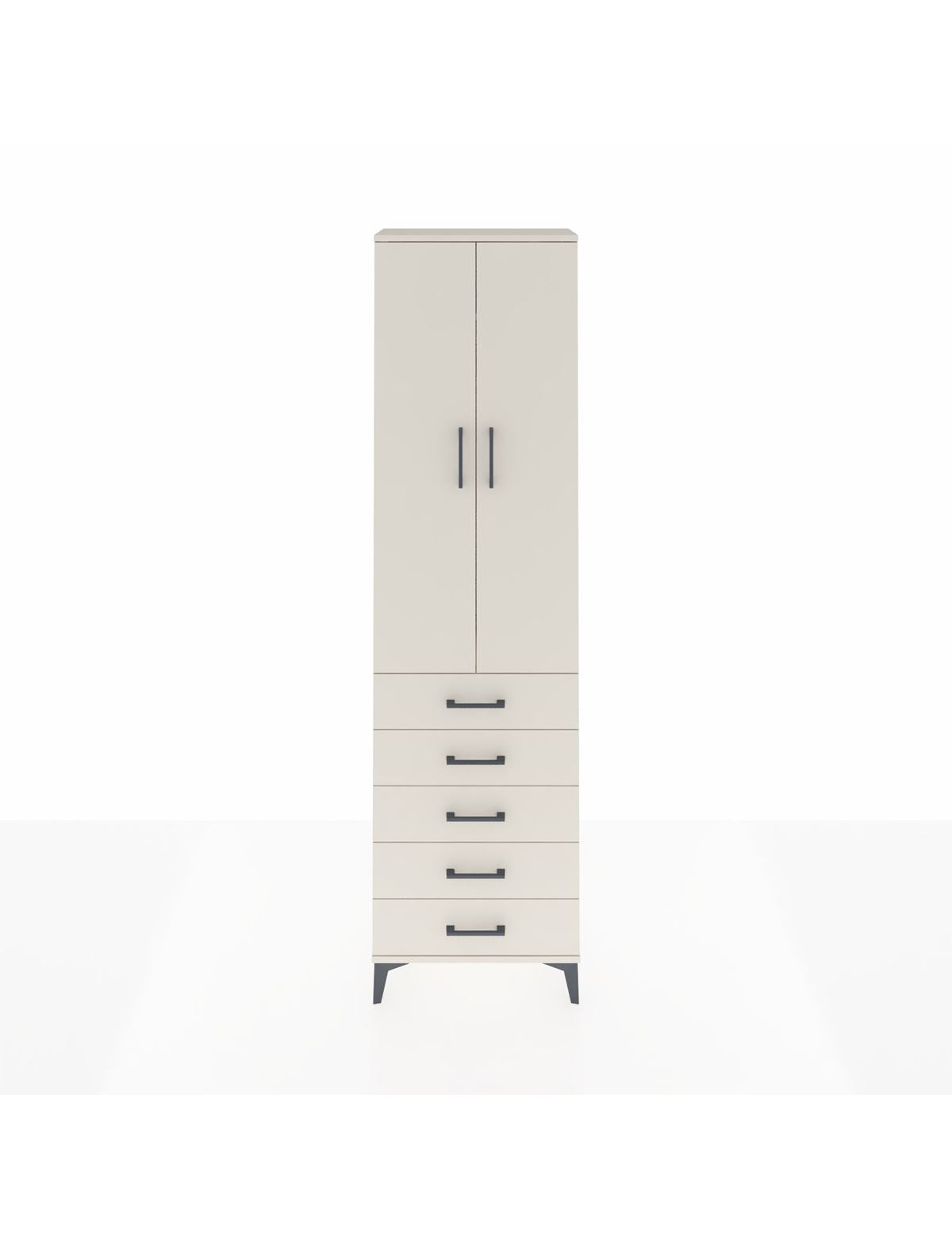 Arges Dolap 2 Raflı 5 Çekmeceli Tek Askılı 60x30x221 Aytaşı-Aytaşı