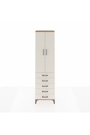 Arges Dolap 2 Raflı 5 Çekmeceli Tek Askılı 60x30x221 Çam-Aytaşı