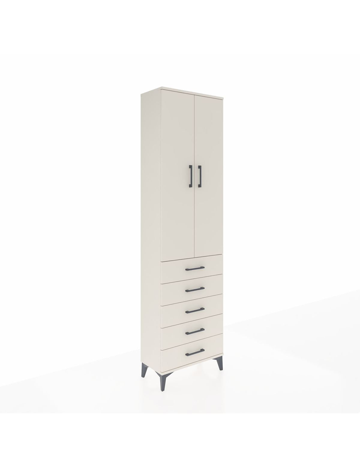 Arges Dolap 3 Raflı 5 Çekmeceli 2 Kapaklı 60x30x221 Aytaşı-Aytaşı