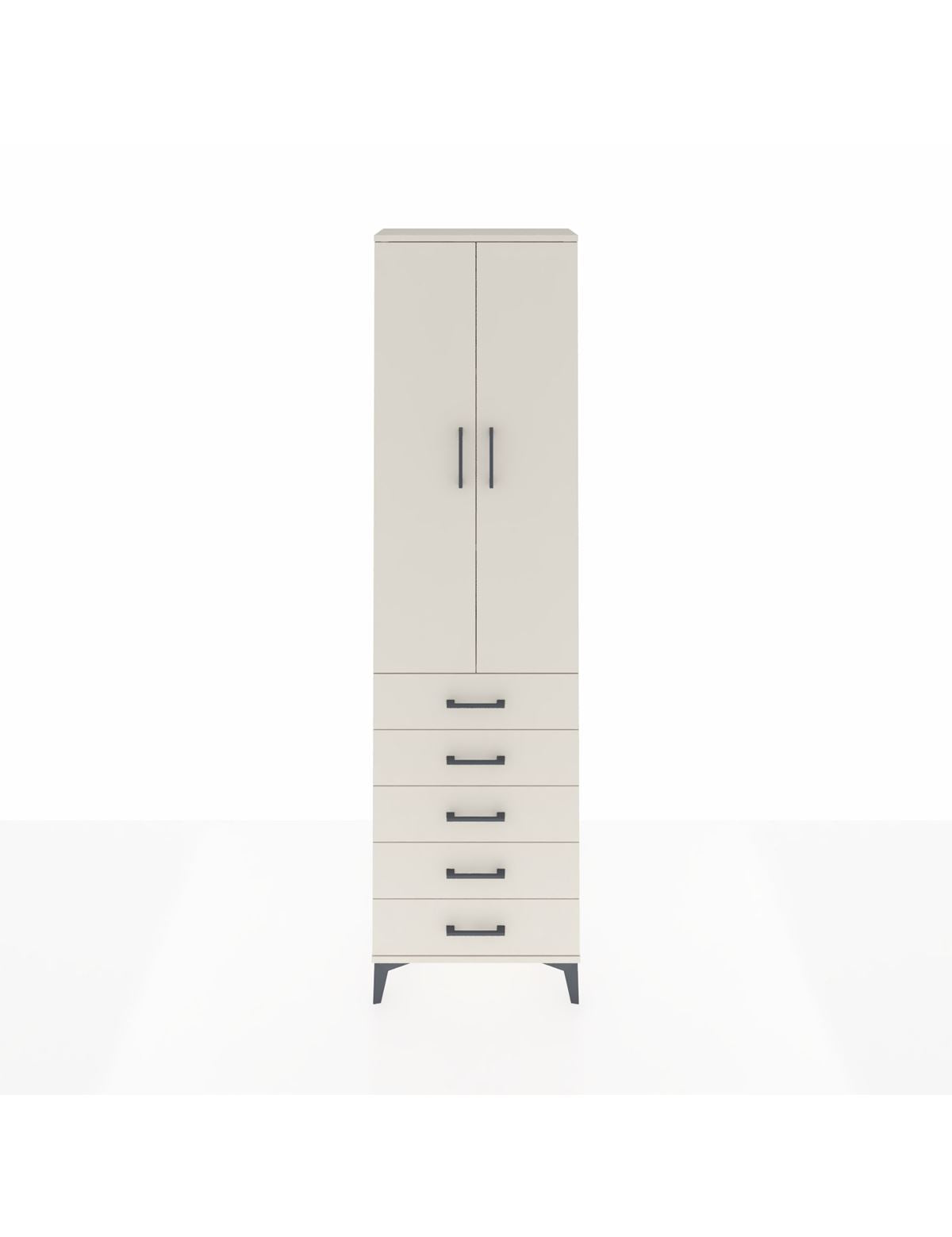 Arges Dolap 3 Raflı 5 Çekmeceli 2 Kapaklı 60x30x221 Aytaşı-Aytaşı