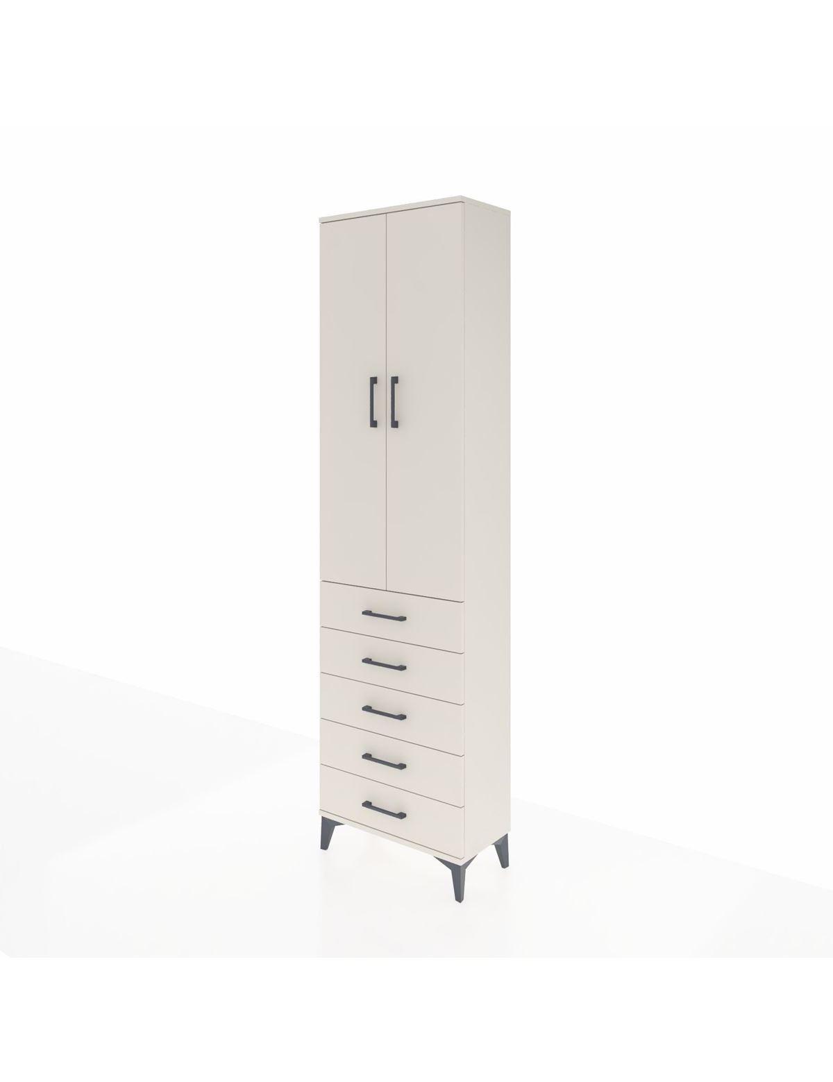 Arges Dolap 3 Raflı 5 Çekmeceli 2 Kapaklı 60x30x221 - S29M056V1A