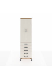 Arges Dolap 3 Raflı 5 Çekmeceli 2 Kapaklı 60x30x221 Çam-Aytaşı