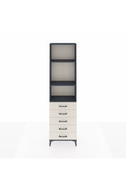 Arges Dolap 3 Raflı 5 Çekmeceli 60x30x221 Antrasit-Aytaşı